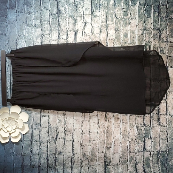 Monteau | Ethereal Boho Goth Lolita Black Sheer High Low Skirt - Picture 1 of 8